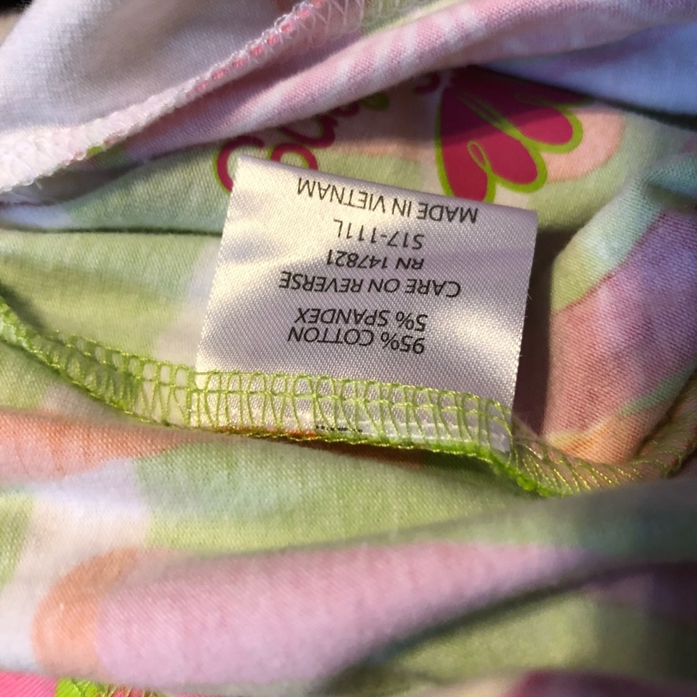 Sleeveless Citrus Print Shift Dress - White with Orange, Green & Pink - Picture 5 of 8